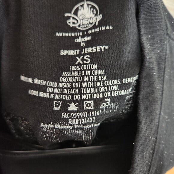 Walt DISNEY World HALLOWEEN Glitter Black Candy Corn Spirit Jersey Size XS - Picture 9 of 14